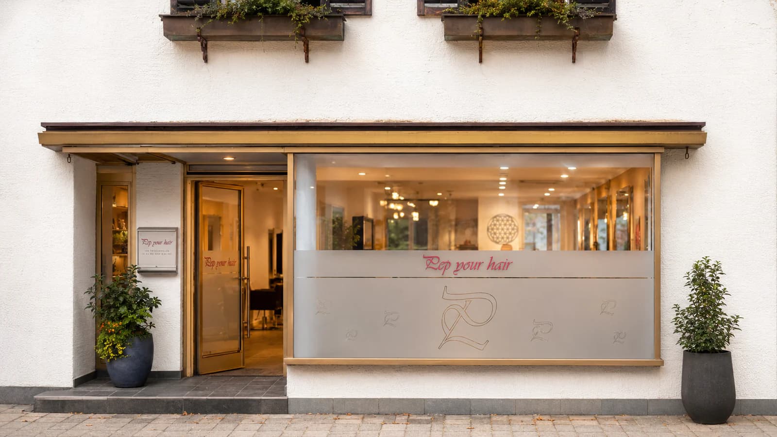 Schaufenster von Pep your Hair in Au